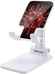 BWQMNT Cell Phone Stand for Desk Portable Phone Holder Adjustable Foldable Red Shape Cellphone Stand Compatible with All Phones