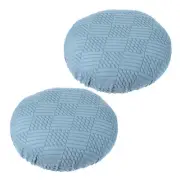 2 Pcs Bar Stool Cover Elastic Bar Stool Seat Covers for 14"-18" Chair, Dark Blue