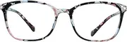 Blue Light Blocking Glasses for Women, Anti Eyestrain, Computer Reading, TV Glasses, Stylish Square Frame, Anti UV, Anti Glare(+0.25 Magnification)