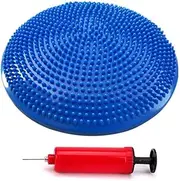 Balance Stability Cushion Wobble Air Disc Ankle Knee Strength Rehab Exercise, 33cm Wobble Disc with Pump, Ideal for Ankle and Knee Exercises
