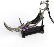 Yonitarra Game Valorant Reaver Karambit Knife, Unsharpened, Alloy, 5.9 Inch, Decorative & Recreational