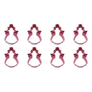8x R&M Princess Cookie Cutter Polyresin Coated Steel Bake Mould 12.05cm Fuchsia