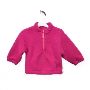 Baby Gap Pink Sherpa Jacket Size 18-24 Months Half Zip