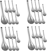 MAGICLULU 32 Pcs Stainless Steel Slotted Spoon Efficient Condiment Spoon Perfect for Home Use