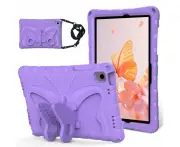 For Samsung Galaxy Tab A9+ X210 / X216 Butterfly Bracket EVA Shockproof Tablet Case - Light Purple