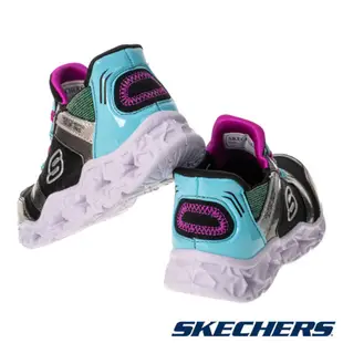 SKECHERS GALAXY LIGHTS 童鞋 大童 慢跑 燈鞋 瞬穿舒適科技 黑水藍303701LBKMT