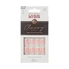 KISS Classy Press On Nails, Simple Enough', Nude, Short Size, Squoval Shape