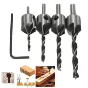 4pcs HSS countersunk drill set 3-6 mm drilling countersink for woodworking