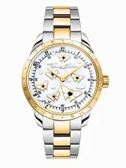 Thomas Sabo WA0433-291-202-34 White Dial Gold Stainless Steel Womens Watch