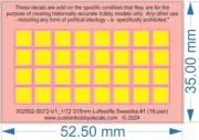 German WWII Luftwaffe Swastika Decals - 1/72 1/144 - Water Decal