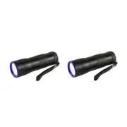 2Pcs UV Ultra Violet LED Flashlight Blacklight Light 395NM Inspection Lamp Torch