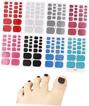Gatuida 8 Sheets Toenail Art Stickers Nail Decals with Creative Patterns for Women and Includes Nail File for Parties and Events