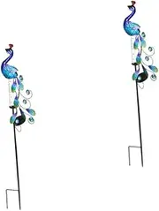 Toddmomy 2 Pcs Novel Rain Gauge Lawn Light Solar-Powered Yard Lamp Decorative Design