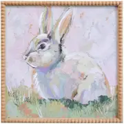 LVD Framed Canvas Home/Room/Loung Wall Hanging Art Decor 40x40cm Rabbit