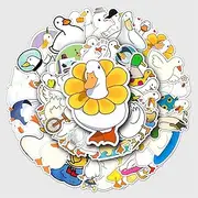 50 Packs Cute Duck Stickers Water Bottles Laptop Phone Motorcycle Computer Guitar Skateboard Hydroflasks Black Duck Vinyl Sticker Waterproof Aesthetic Trendy Decals for Teens Girls Adults
