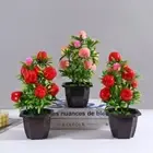 9-heads Artificial Fruit Plant Potted Fake Plant Outdoor Courtyard Decor