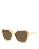 Tory Burch Flat Eleanor Square Sunglasses, 58mm