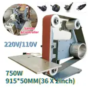 750W Sand Belt Sander Sharpener Grinding Polishing Machine Polisher Knife DIY