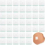 100Pcs Castor Oil Pack Wrap Kit, Self-Adhesive Castor Oil Belly Button Patches Disposable Hot-Rolled Cloth Belly Button Wrap Pads Sticker for Tummy Neck Shoulders Waist(Square)