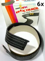 6pc 1979 AURORA AFX HO Slot Car Speed-Lok 36 inch Flex Track Original Box Unused
