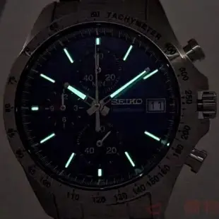 SEIKO精工 SBTR023手錶 日本限定款 藍面 DAYTONA三眼計時 日期 鋼帶 男錶
