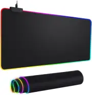 RGB Mousepad Led Mouse Pad, Large Pad,Led and Big mat Black