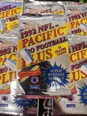 Unopened Pack 1992 NFL Pacific Pro Football Plus Hi-Gloss Cards Series 1