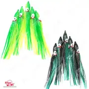 20pcs 2c Fish WOW!® 4.75" Fishing Squid Skirts Octopus Trolling Hoochies 12cm