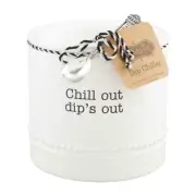 Mud Pie Circa Collection CHILL OUT Dip Chiller Serving Set w Underliner for Ice