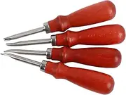Leather Shovel, 4pcs Professional Trimming Working Kit with Wooden Handle Leather Cutting Tool for Handbags, Wallets, Belts
