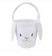 Small Easter Basket Plush Bunny Rabbit with handle all fabric soft adorable
