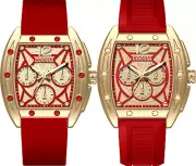 COOSSA ORIGINAL Special Edition His And Hers Tonneau Watch Set Day-Date Watch