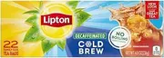 Lipton Decaffeinated Cold Brew Family Size Iced Tea Bags, Unsweetened, 22 Count (Pack of 12)