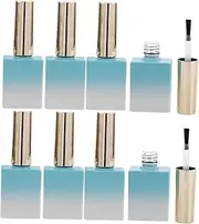 Baluue 8pcs Empty Nail Polish Bottles 11.7ml Glass Nail Polish Vials Refillable Containers for Manicure Gradient Design