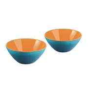 2pc Guzzini My Fusion Plastic 12.5cm Serving Bowl Food Container Blue/Orange