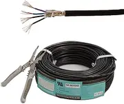 22 Gauge 4 Conductor Electrical Wire 320FT Shielded Wire 22/4 AWG Oxygen-Free Copper PVC Cable，UL Certified Stranded Flexible Low Voltage Wire Pure Copper Hookup Wire