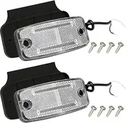 DARKGUARD 2 x LED Front Position Light,White Marker light For Trailer Truck Lorry Caravan, 12V 24V Universal White Trailer Outline Clearance Light