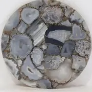 Gray Geode Agate Coffee Table Top Stone Center Kitchen Table Top Home Decors