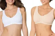 [Fruit of the Loom] Women's Front Close Builtup Sports Bra 2-Pack