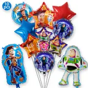 10Pcs Toy Story Theme Foil Balloon Set Party Supplies Kids Children Birthday Decoration