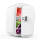 Mini Fridge, 4 Liter/6 Can Portable Cooler and Warmer Personal White