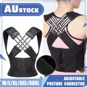 Adjustable Posture Corrector Low Back Support Shoulder Brace Belt for Women Men