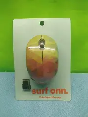 Surf ONN Wireless Mouse - BRAND NEW in Box Tragial Colors Yellow Red Rubby