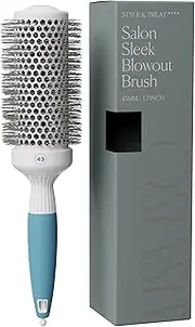 Osensia (4.3cm ) - Professional Round Brush for Blow Drying - Medium Ceramic Ion Thermal Barrel Brush for Sleek, Precise Heat Styling and Blowout Volume - Lightweight, Antistatic Bristle Hair Brush by , 4.3cm