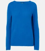 ['S Max Mara] 'S Max Mara Georg wool and cashmere sweater UK 14 blue