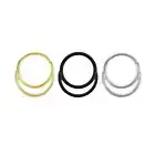 Titanium Hinged Segment Septum Clicker Hoop Ring 16 Gauge Double Line