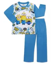 NEW MINIONS FLANNEL PAJAMAS PJ'S 2-PIECE SET Size 8