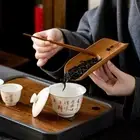 Portable Tea Tool Set Traditional Tea Scraper Bamboo Teaspoon Set Tea House