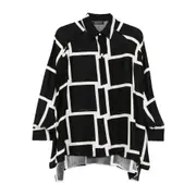 [Gianluca Capannolo] Gianluca Capannolo Geometric-print Shirt L WHITE/BLACK