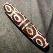 Magic Power Tibetan Old Agate King kong 12EyeTotem dZi Bead/stand16.5*79mmN009